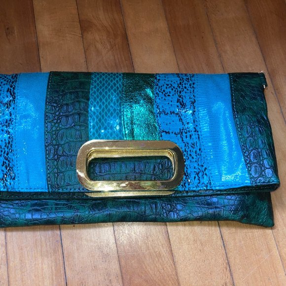 ALDO peep platform stiletto w/matching clutch - Picture 3 of 6